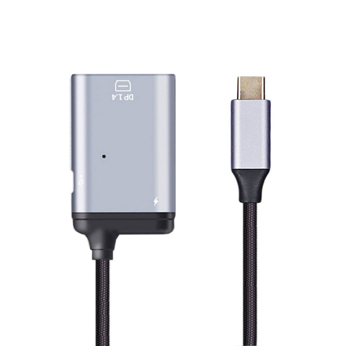 3in1 Adapter Mini DP 1.4 Buchse & 2x USB 3.1 Typ C Buchse zu Typ C Stecker Grau | System-S
