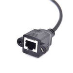 LAN Kabel 30 cm RJ45 Buchse zu XLR 3 Pin Buchse Schraube in Schwarz | System-S