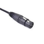 LAN Kabel 30 cm RJ45 Buchse zu XLR 3 Pin Buchse Schraube in Schwarz | System-S