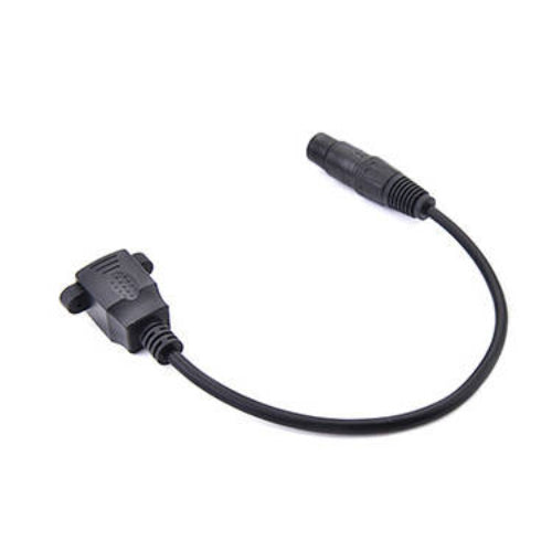 LAN Kabel 30 cm RJ45 Buchse zu XLR 3 Pin Buchse Schraube in Schwarz | System-S