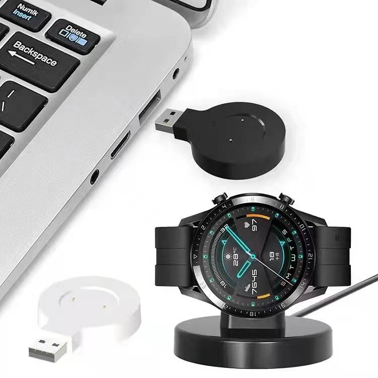 USB 2.0 Kabel 100cm Ladestation für Huawei Watch GT Smartwatches in Schwarz | System-S
