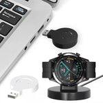 USB 2.0 Kabel 100cm Ladestation für Huawei Watch GT Smartwatches in Schwarz | System-S