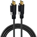 USB 3.1 Gen 2 Kabel 30 cm Typ C Stecker zu Stecker Panel Mount 10 Gbit/s 100W | System-S
