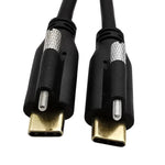 USB 3.1 Gen 2 Kabel 100 cm Typ C Stecker zu Stecker Panel Mount 10 Gbit/s 100W | System-S