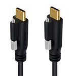 USB 3.1 Gen 2 Kabel 100 cm Typ C Stecker zu Stecker Panel Mount 10 Gbit/s 100W | System-S
