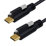 USB 3.1 Gen 2 Kabel 30 cm Typ C Stecker zu Stecker Panel Mount 10 Gbit/s 100W | System-S