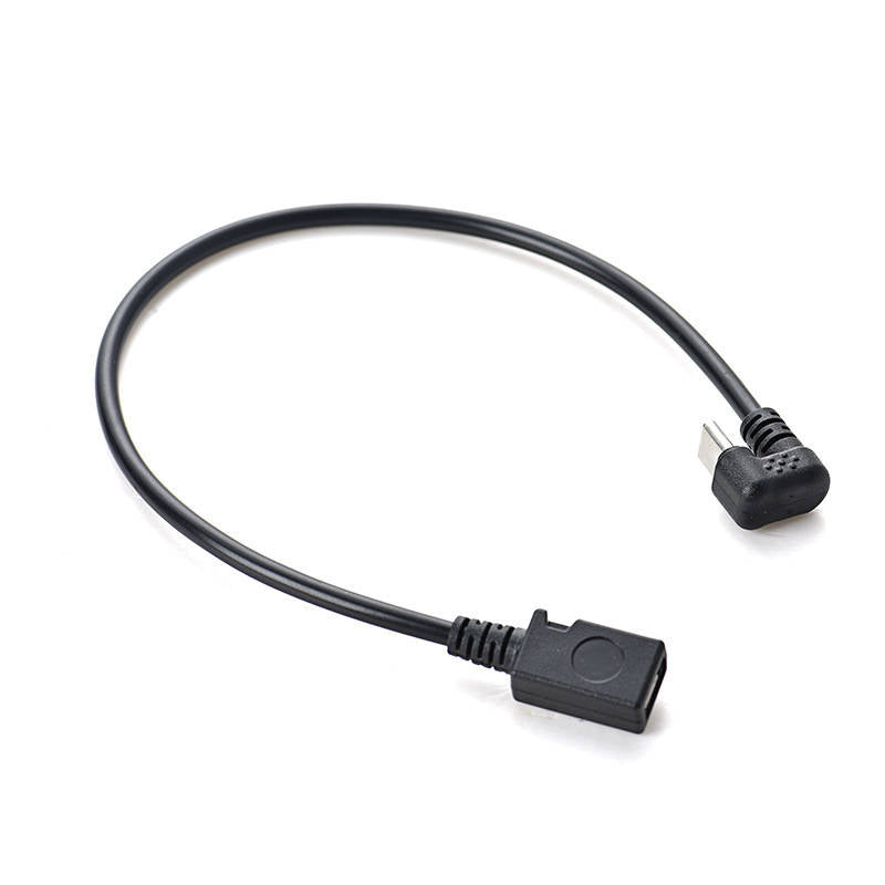 USB 3.1 Kabel 30 cm Typ C Stecker zu 2.0 Micro B Buchse 180° U Turn Winkel Adapter | System-S