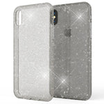 NALIA Glitzerhülle für iPhone X / XS – Funkelndes Silikon Case – DAZZLIN (Transparent & Stoßfest) – Marke aus Berlin
