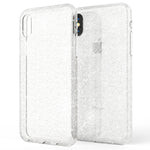 NALIA Glitzerhülle für iPhone X / XS – Funkelndes Silikon Case – DAZZLIN (Transparent & Stoßfest) – Marke aus Berlin