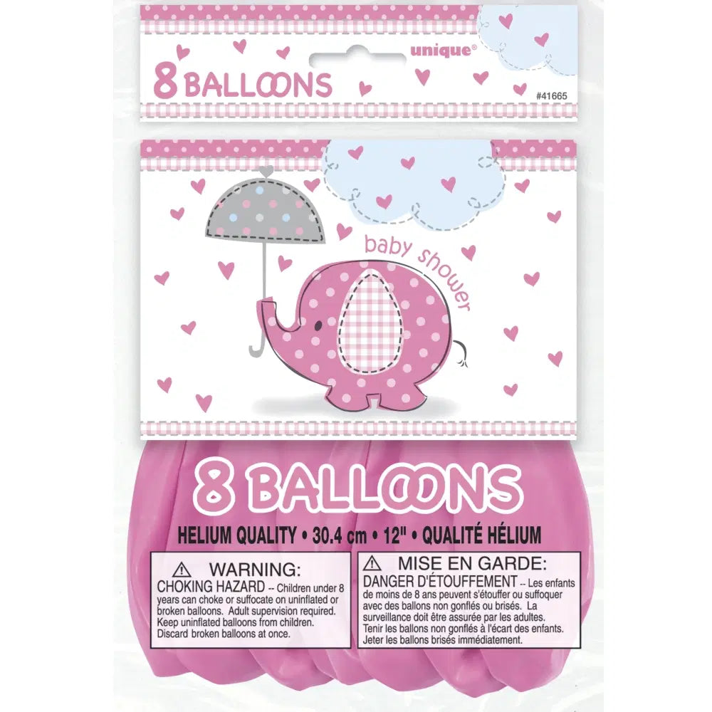 Luftballon Ø30cm Elephant pink 30cmØ 8Stück