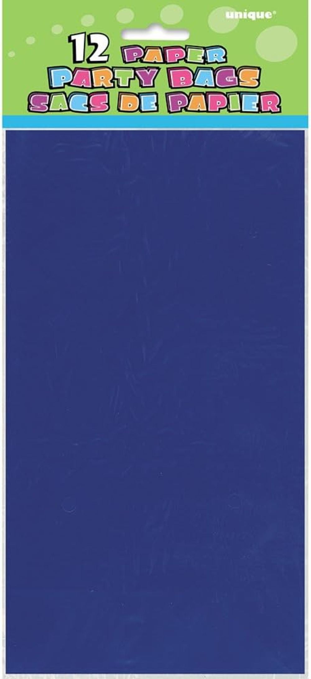 Tüte Papier Uni 25x12x9cm, 12Stk. Royalblau
