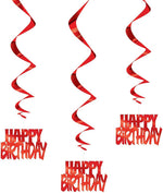 Swirldeko Happy Birthday Rot 3Stk.