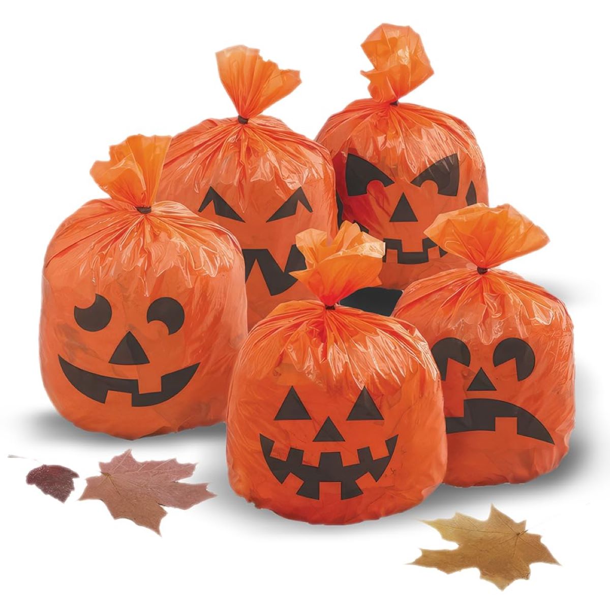 Kürbis-Säcke befüllbar 20 Stück Halloween Dekoration