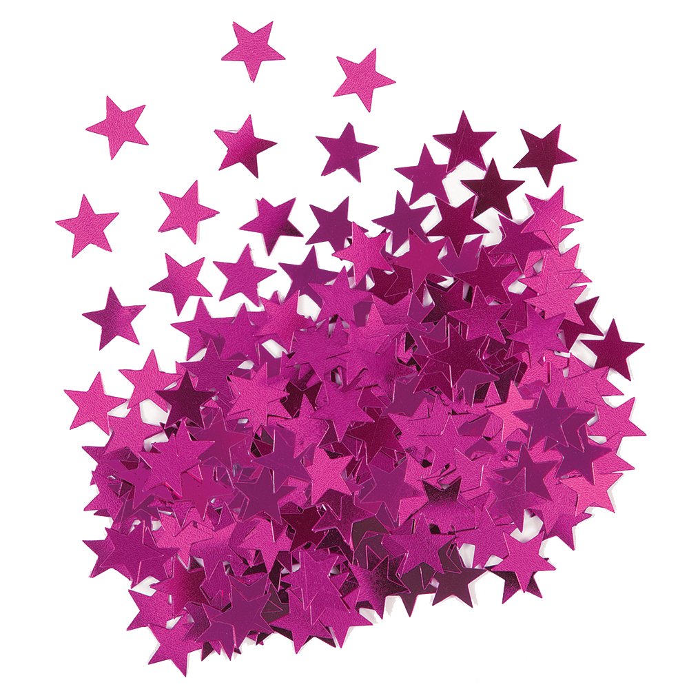 Konfetti Metall 14g Sterne Pink
