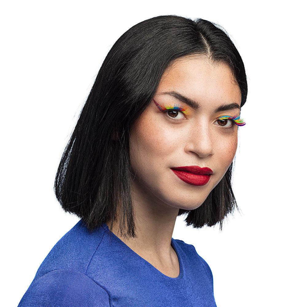 Wimpern XL Regenbogenfarben