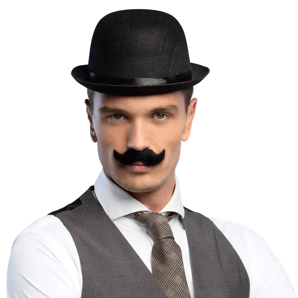 Schnurrbart "Gentleman" zum Kostüm | Schwarz