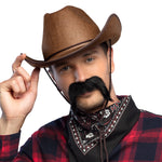 Schnurrbart "Gringo" zum Cowboy Kostüm | Schwarz