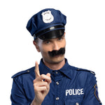 Schnurrbart "Polizist" zum Kostüm | Schwarz