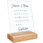 Personalisierter Kalender auf Acrylglas - Geschenk mit Namen & Datum