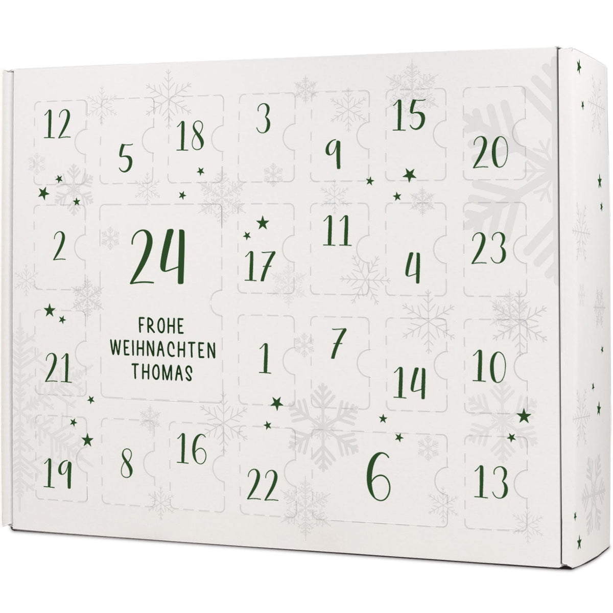 Personalisierter DIY Adventskalender mit Nummern Design zum selbst Befüllen