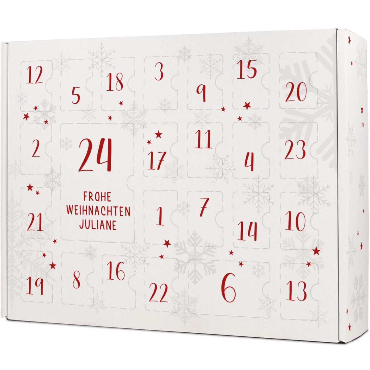 Personalisierter DIY Adventskalender mit Nummern Design zum selbst Befüllen
