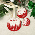 Christbaumschmuck aus Holz - Weihnachtswald - Weihnachtsanhänger mit Namen