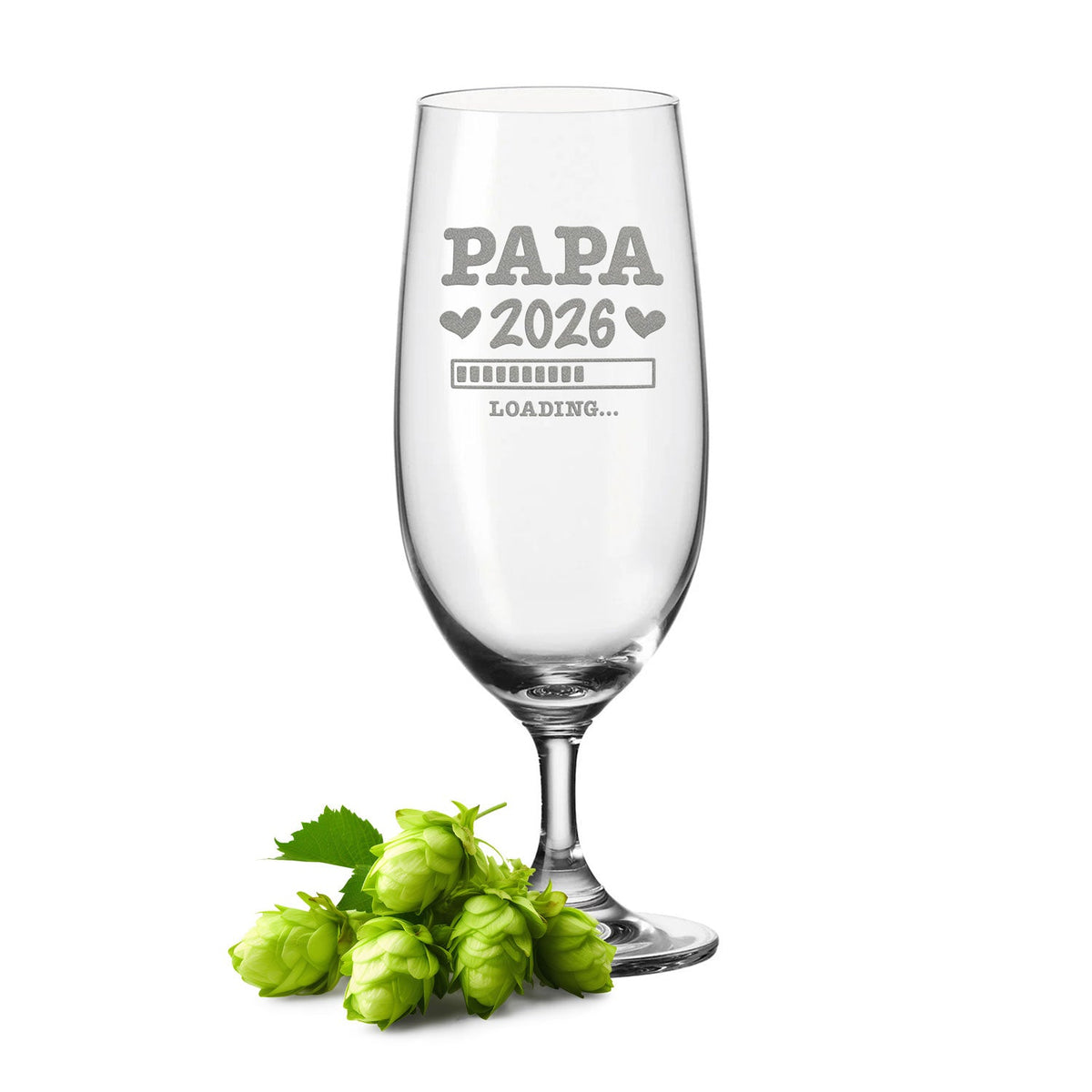 Stölzle Lausitz Bierglas mit Gravur "Papa Loading"