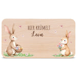 Frühstücksbrettchen mit Druck & Name zu Ostern