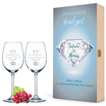 Stölzle Lausitz Weingläser im "Diamantene Hochzeit - 60 Jahre" Design als Set