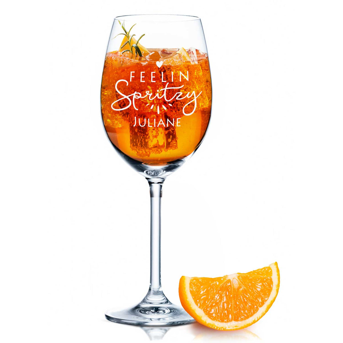 Stölzle Lausitz Weinglas mit Gravur - "Feelin Spritzy" mit Name