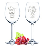 Stölzle Lausitz Weingläser Mr Right & Mrs Always Right mit Gravur im Set