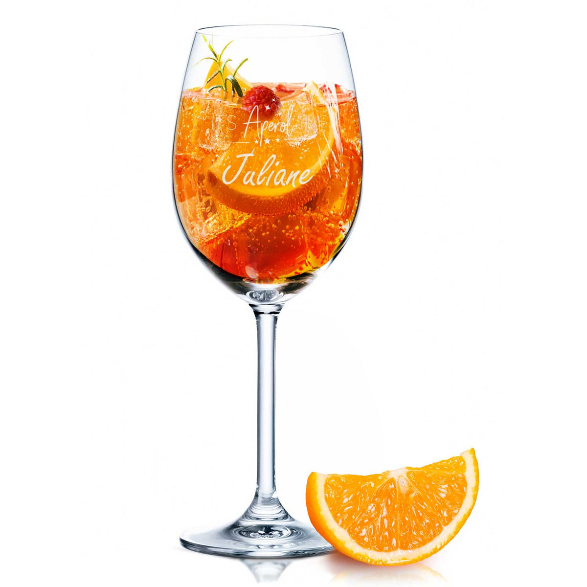 Stölzle Lausitz Weinglas mit Gravur - "It's Aperol Time" mit Wunschname