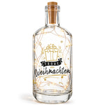 Flaschenlicht mit LED-Lichterkette und UV Druck - Goldenes Geschenk Design - Weihnachtsdekoration