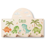 Personalisierte Garderobe fürs Kinderzimmer - Dino