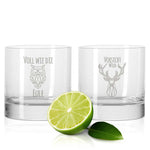 2er Set Montana GIN-Gläser "Voll wie die Eule + Vorsicht Wild!"