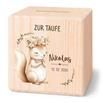 Spardose aus Holz - Tiere