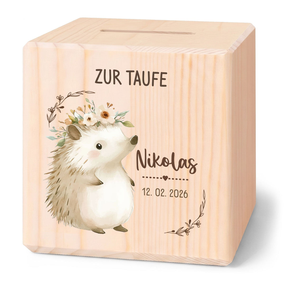 Spardose aus Holz - Tiere
