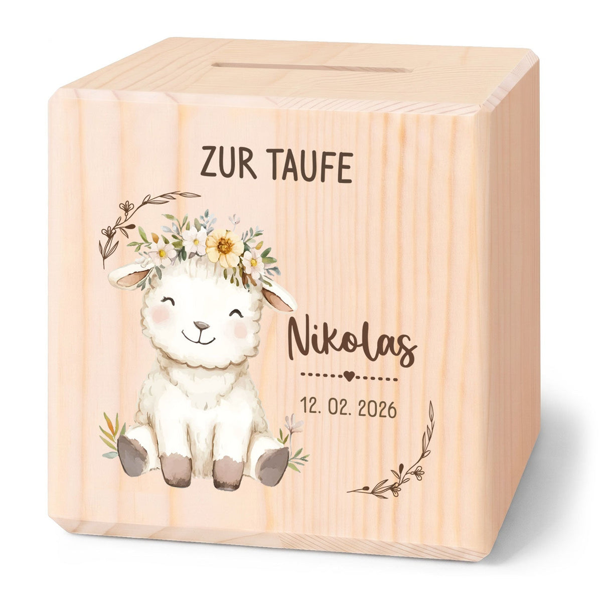 Spardose aus Holz - Tiere