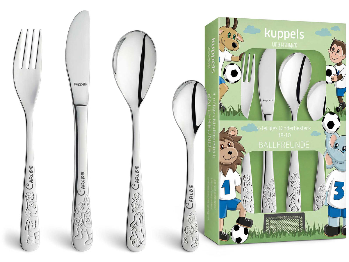 Personalisiertes Kinderbesteck - 4-teiliges Besteckset mit Name für Kinder Namma Markt
