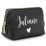 Personalisierte Leder Kosmetiktasche mit Name für Kosmetik & MakeUp Namma Markt