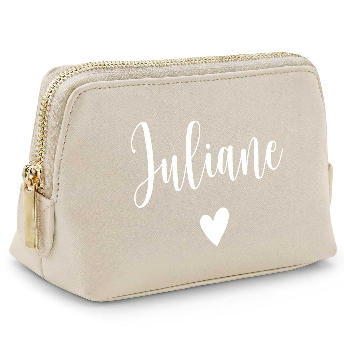 Personalisierte Leder Kosmetiktasche mit Name für Kosmetik & MakeUp Namma Markt