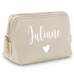 Personalisierte Leder Kosmetiktasche mit Name für Kosmetik & MakeUp Namma Markt