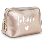 Personalisierte Leder Kosmetiktasche mit Name für Kosmetik & MakeUp Namma Markt