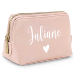 Personalisierte Leder Kosmetiktasche mit Name für Kosmetik & MakeUp Namma Markt