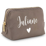 Personalisierte Leder Kosmetiktasche mit Name für Kosmetik & MakeUp Namma Markt