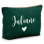 Personalisierte Samt Kosmetiktasche mit Name für Kosmetik & MakeUp