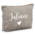 Personalisierte Samt Kosmetiktasche mit Name für Kosmetik & MakeUp