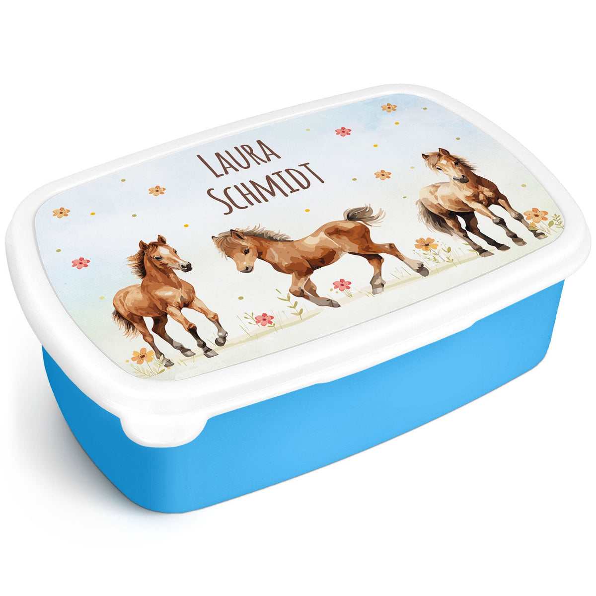 Bedruckte Lunchbox für Kinder - Pferde