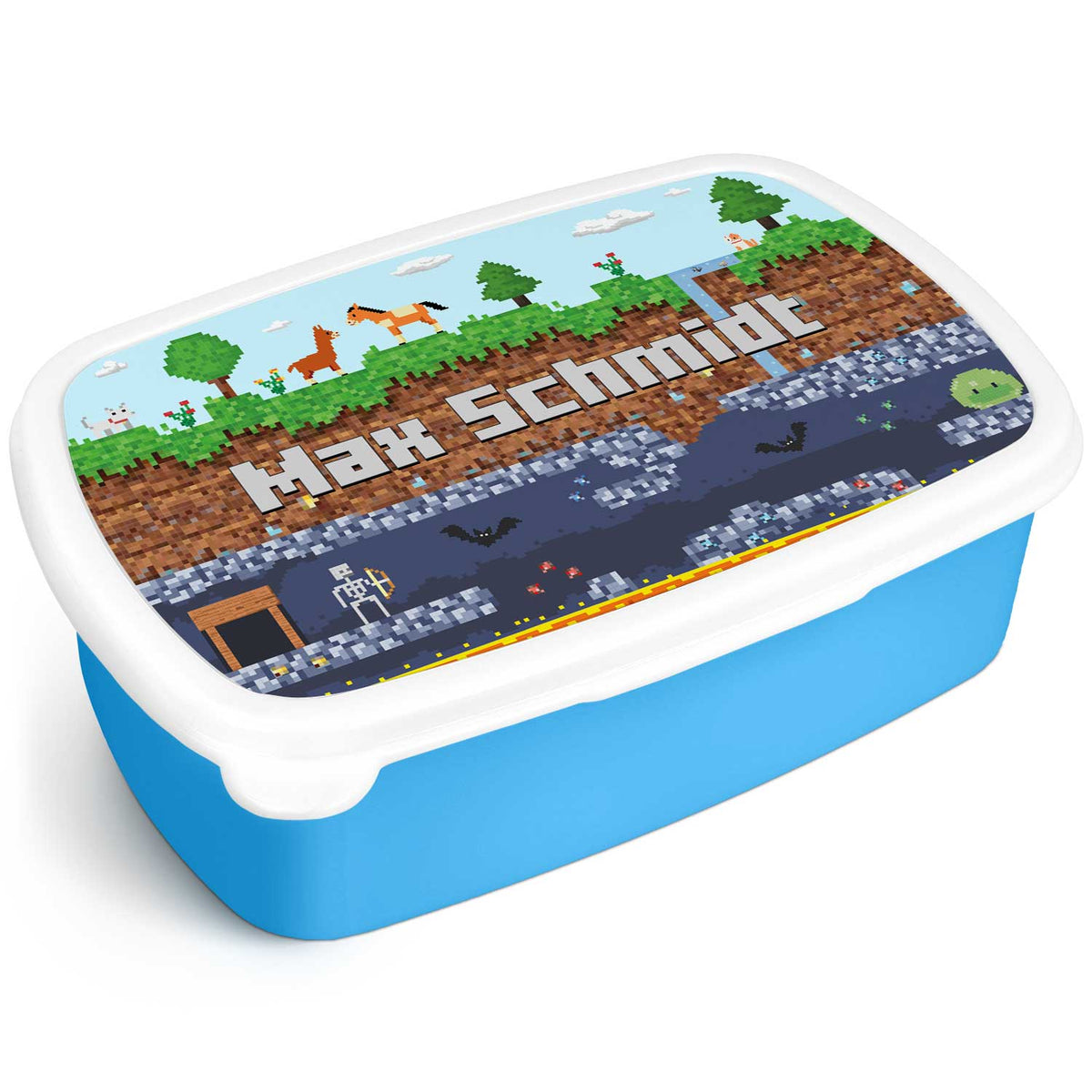 Bedruckte Lunchbox für Kinder - Pixelerde