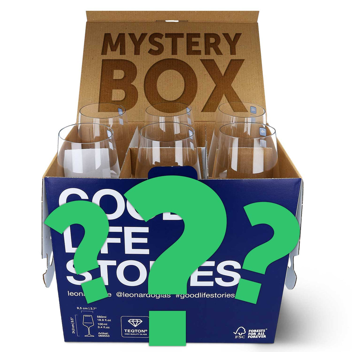 Stölzle Lausitz Weinglas Mystery Box - 6 zufällig gravierte Gläser